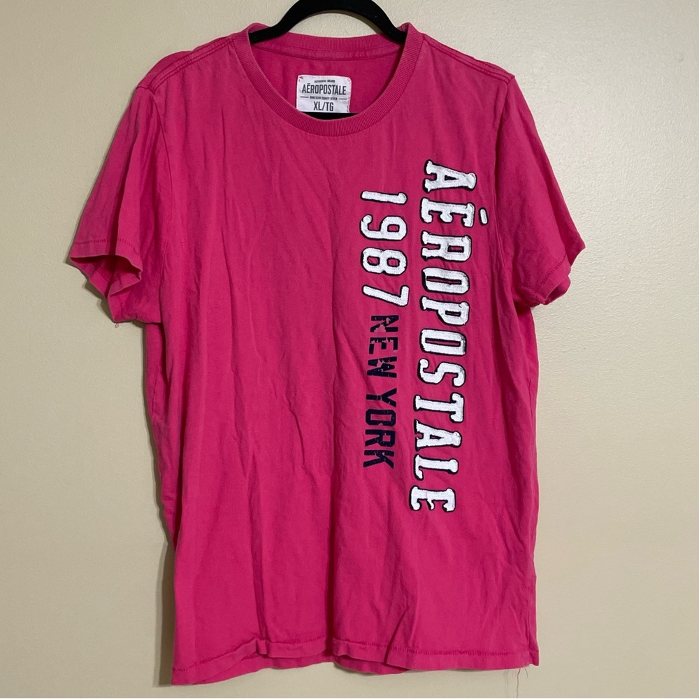 Aeropostale‎ hot pink cotton shirt vintage size XL